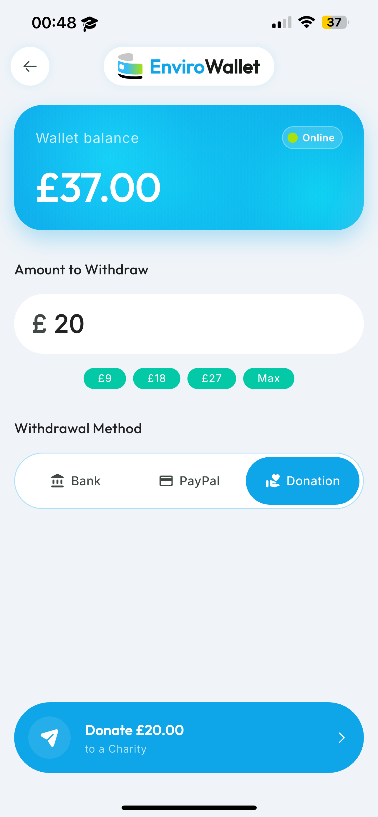 EnviroPay Earn — Screen 2